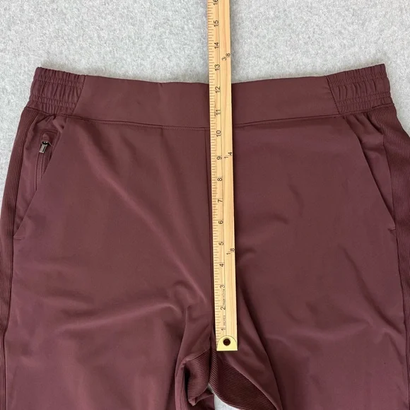 Athleta Brooklyn Lined Joggers Pants Womens Size 14 Maroon Red Athleisure Comfy - Picture 11 of 16